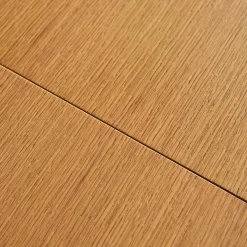 Oval extendable dining table rubberwood and oak veneer 4-6 seats