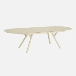 Oval extendable garden table aluminium + 8 armchairs