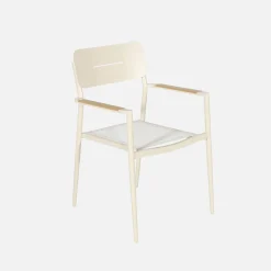 Oval extendable garden table 220/280cm + 6 armchairs, aluminium