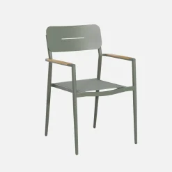 Oval extendable garden table aluminium + 8 armchairs
