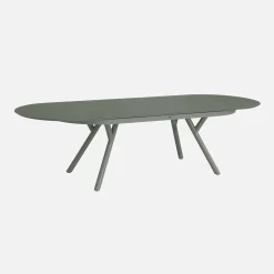 Oval extendable garden table aluminium + 10 armchairs