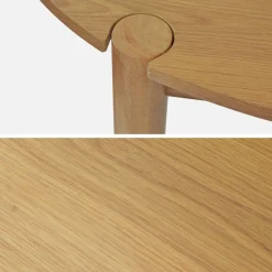 Oval rubberwood dining table 180cm seats 6