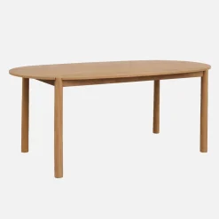 Oval rubberwood dining table 180cm seats 6