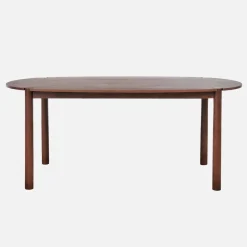 Oval rubberwood dining table 180cm seats 6