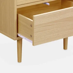 Pair of bedside tables with wood-effect