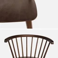 Pair of chairs in walnut wood and plywood