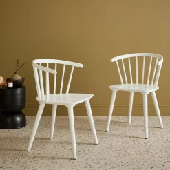 Pair of chairs in walnut wood and plywood