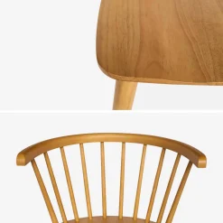 Pair of chairs in walnut wood and plywood