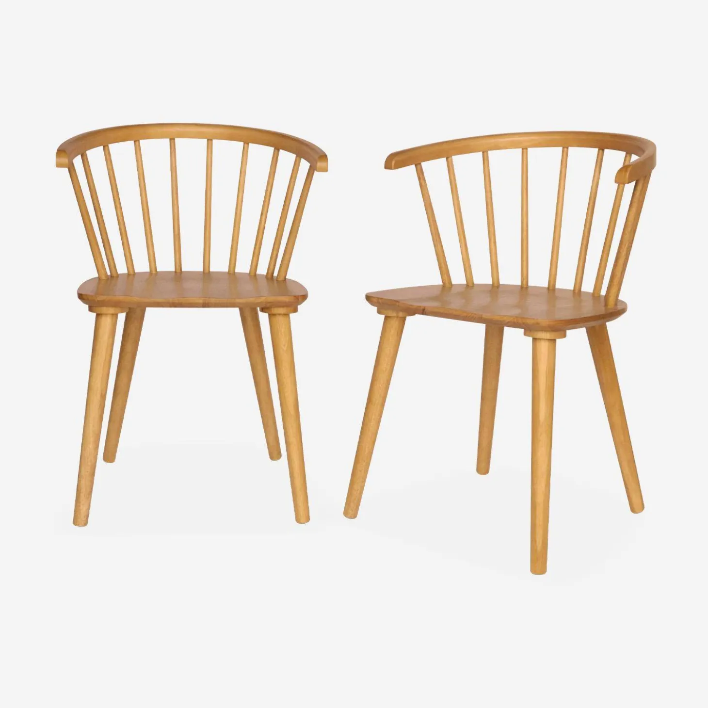 Pair of chairs in walnut wood and plywood