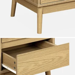 Pair of 2-drawer bedside tables