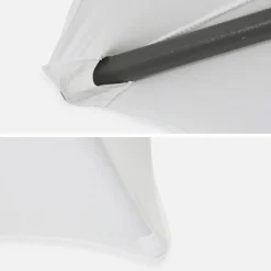 Pair of foldable high tables with protective covers
