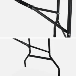 Pair of foldable plastic reception tables