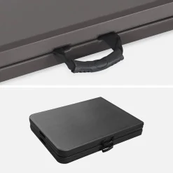 Pair of foldable plastic reception tables