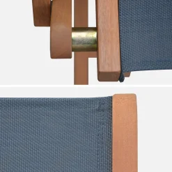 Pair of foldable wooden garden chairs