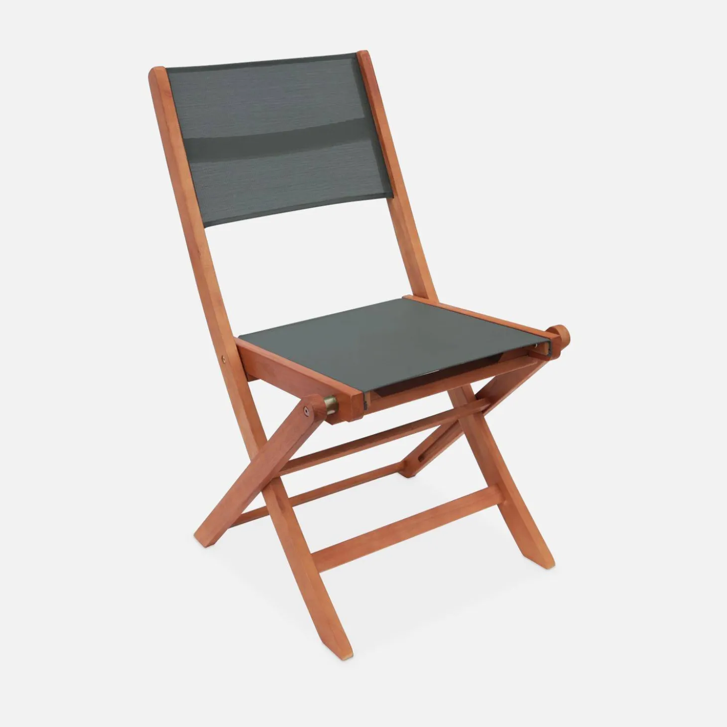 Pair of foldable wooden garden chairs
