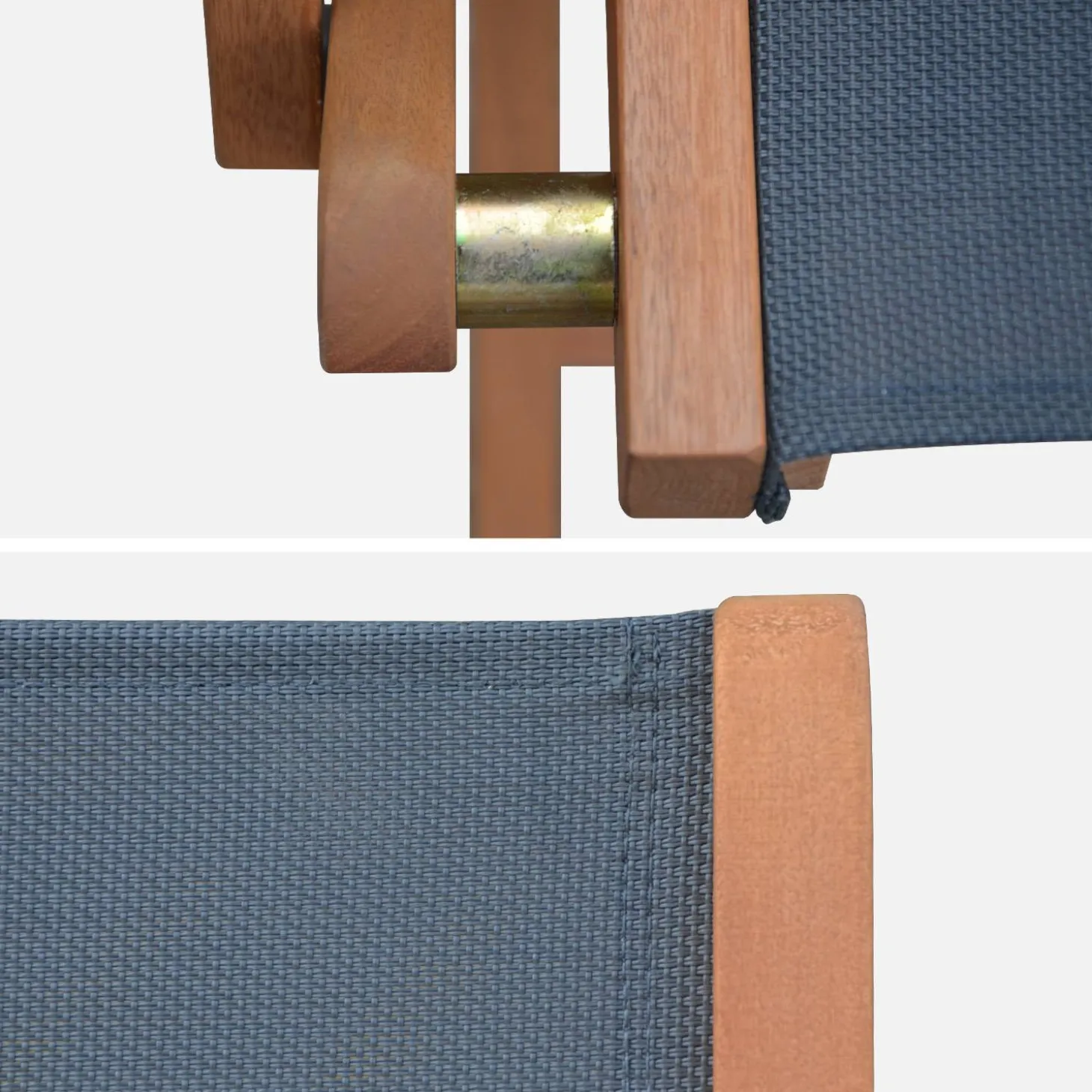 Pair of foldable wooden garden chairs