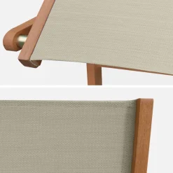 Pair of foldable wooden garden chairs