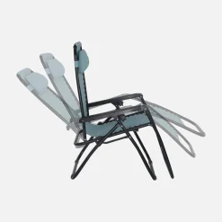Pair of foldable zero gravity reclining chairs