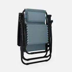 Pair of foldable zero gravity reclining chairs