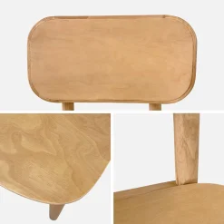 Pair of hevea wood chairs