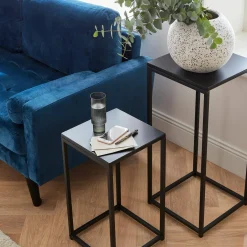 Pair of industrial side tables