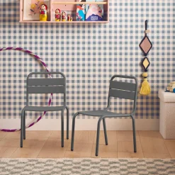 Pair of metal chairs for children