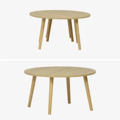 Pair of nesting coffee tables with wood effect
