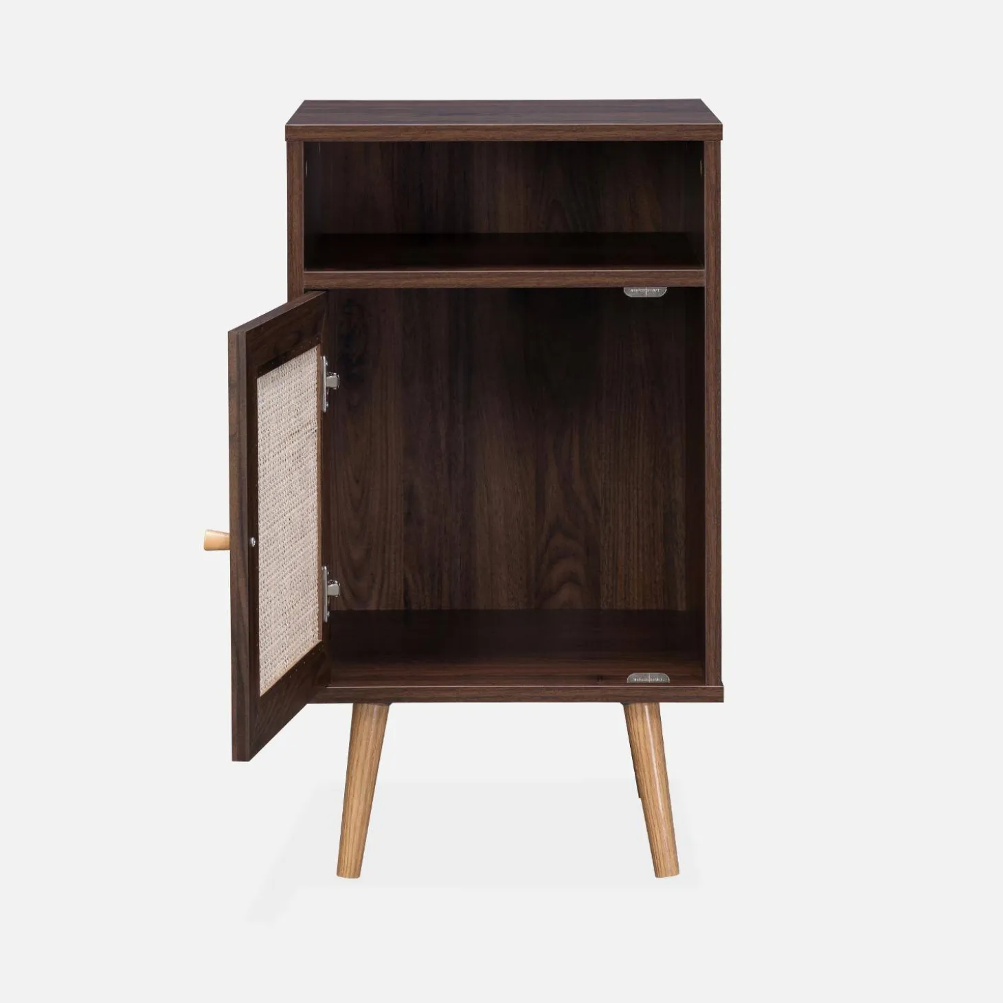 Pair of scandi-style bedside tables with cupboard