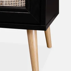Pair of scandi-style bedside tables with cupboard