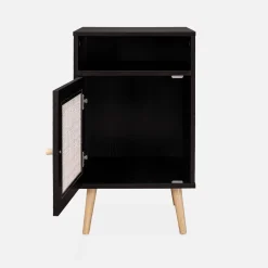Pair of scandi-style bedside tables with cupboard
