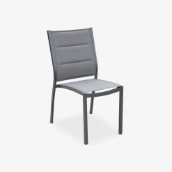 Pair of stackable aluminium garden chairs