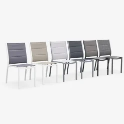 Pair of stackable aluminium garden chairs