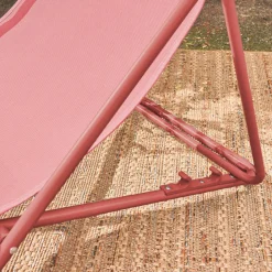 Pair of  steel sun loungers