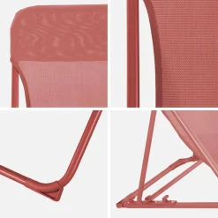 Pair of  steel sun loungers