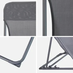 Pair of  steel sun loungers