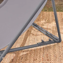 Pair of  steel sun loungers