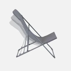 Pair of  steel sun loungers