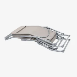Pair of textilene sun loungers with 2 reclining positions