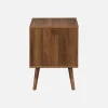 Pair of walnut bedside tables with wood effect