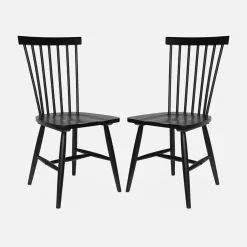 Pair of wooden dining chairs