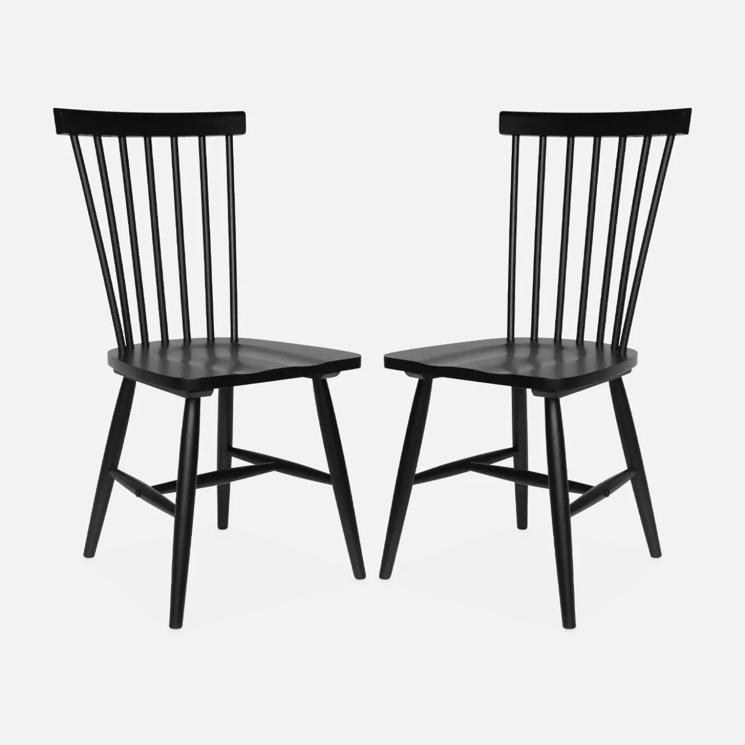 Pair of wooden dining chairs