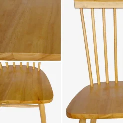 Pair of wooden dining chairs