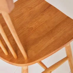 Pair of wooden dining chairs