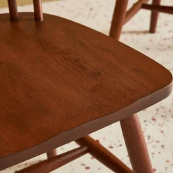 Pair of wooden dining chairs