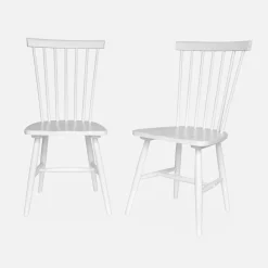 Pair of wooden dining chairs