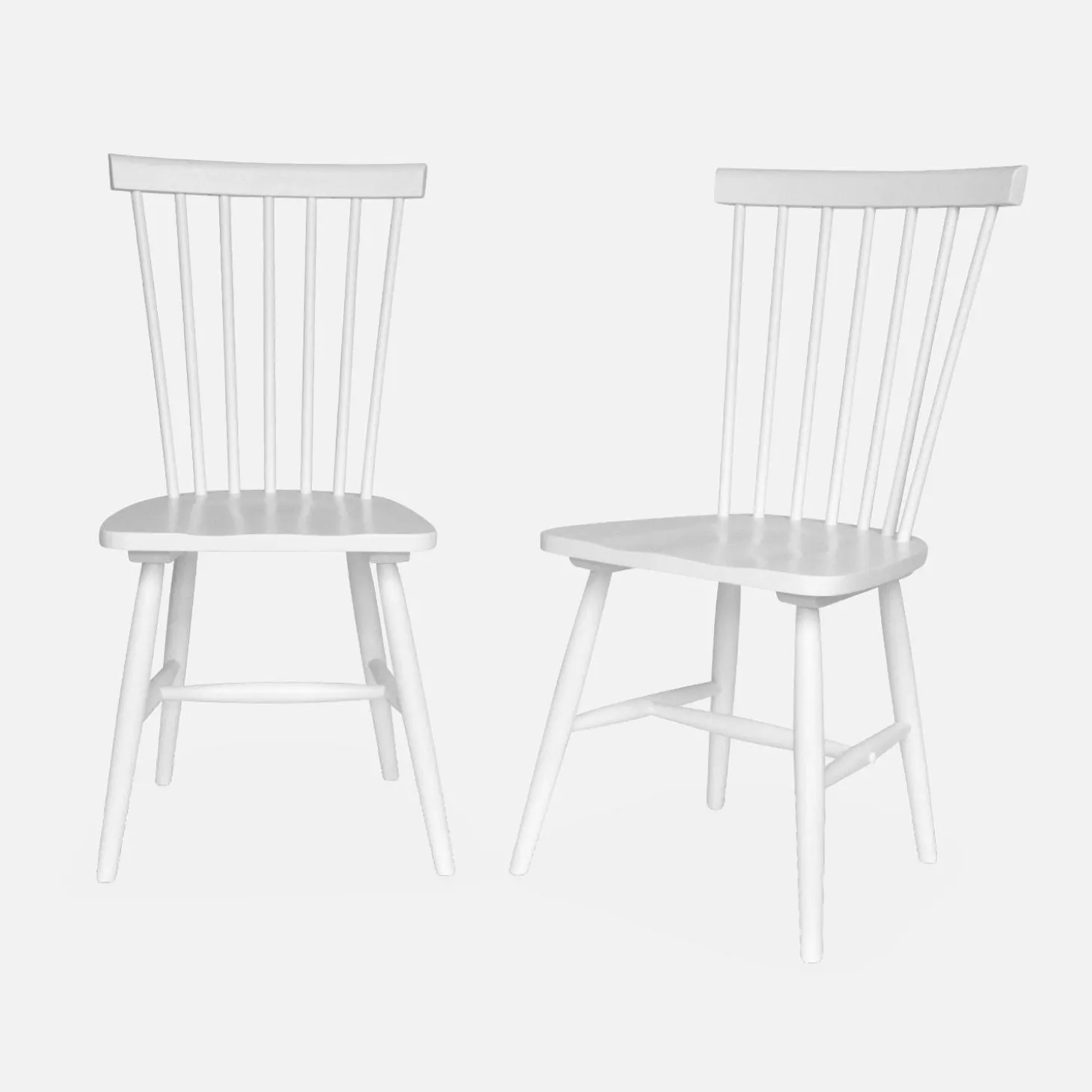 Pair of wooden dining chairs
