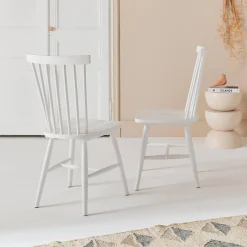 Pair of wooden dining chairs