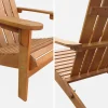 Pair of wooden garden deck chairs