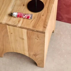 Pair of wooden side tables