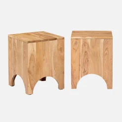 Pair of wooden side tables